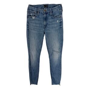 MOTHER Jeans 26 The Looker Ankle Step Where There's Smoke Jeans Distressed